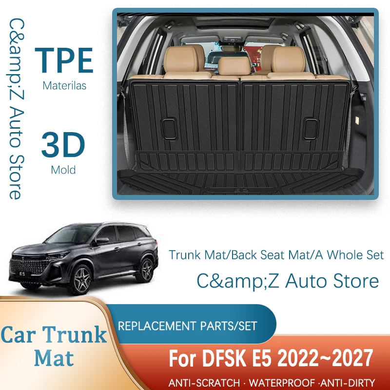 

Коврики в багажник автомобиля для DFSK E5 Landian E5 NEV 2022 2023 2024 2025 2026, антигрязные коврики для багажника, задние чехлы для багажника, автоаксессуары