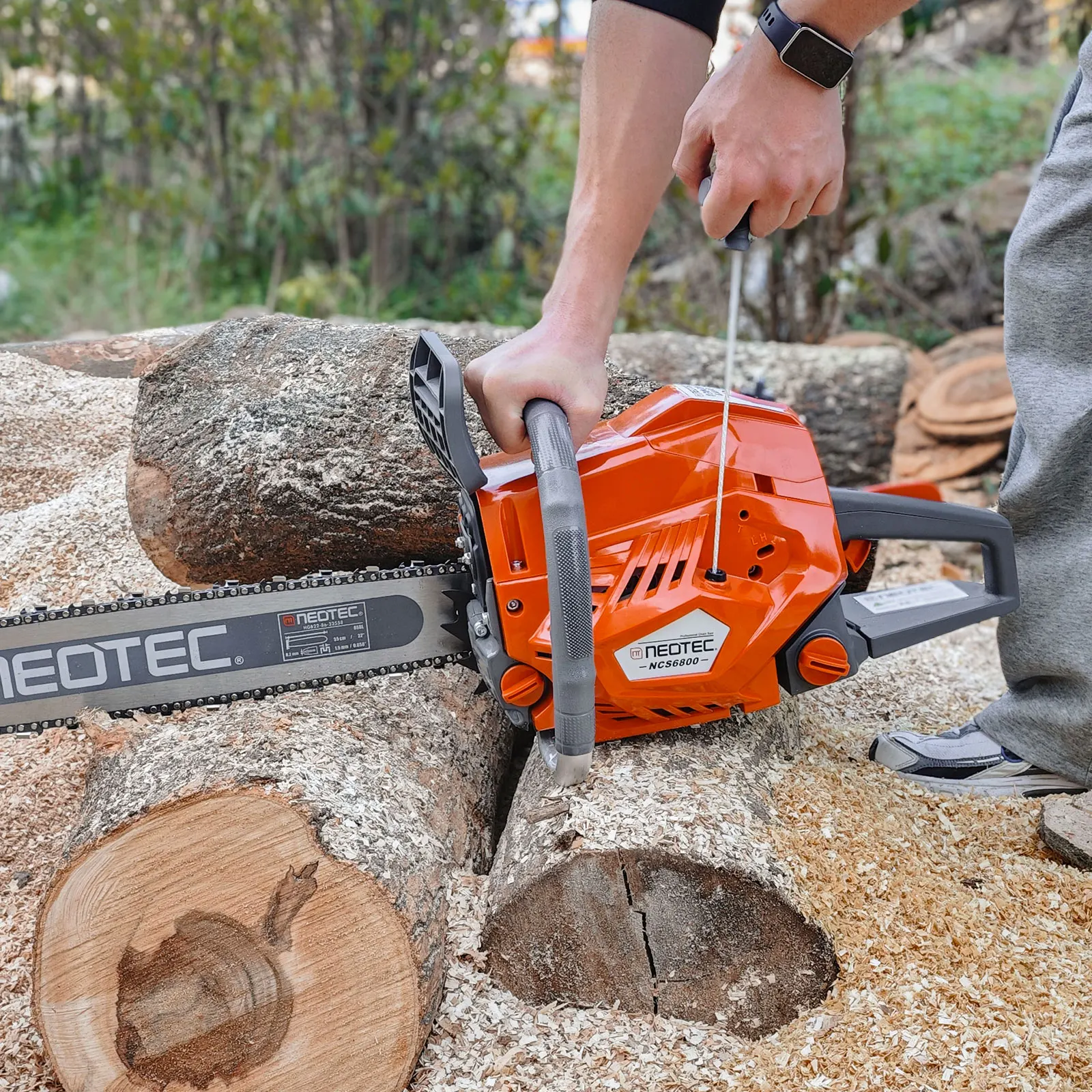 NEOTEC Hot 20 Polegadas NCS6800 Motosserra a gasolina 20" Motosserra 58CC