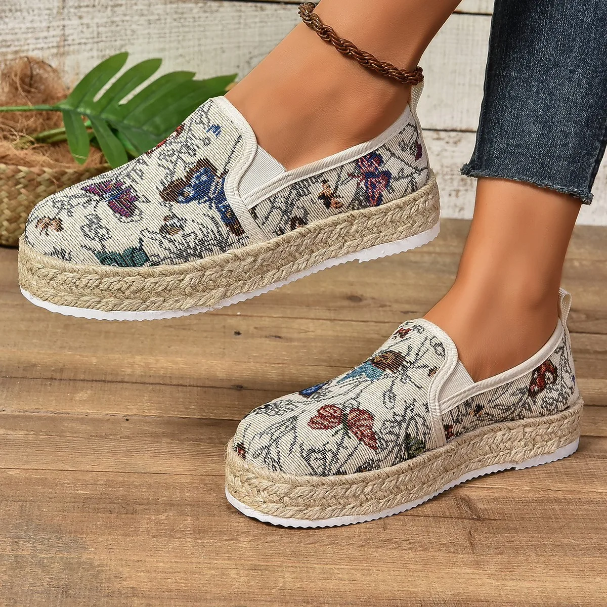 Sapatos De Malha De Fundo Liso Para Mulheres, Tênis De Lona Respirável, Impressão De Moda, Novo