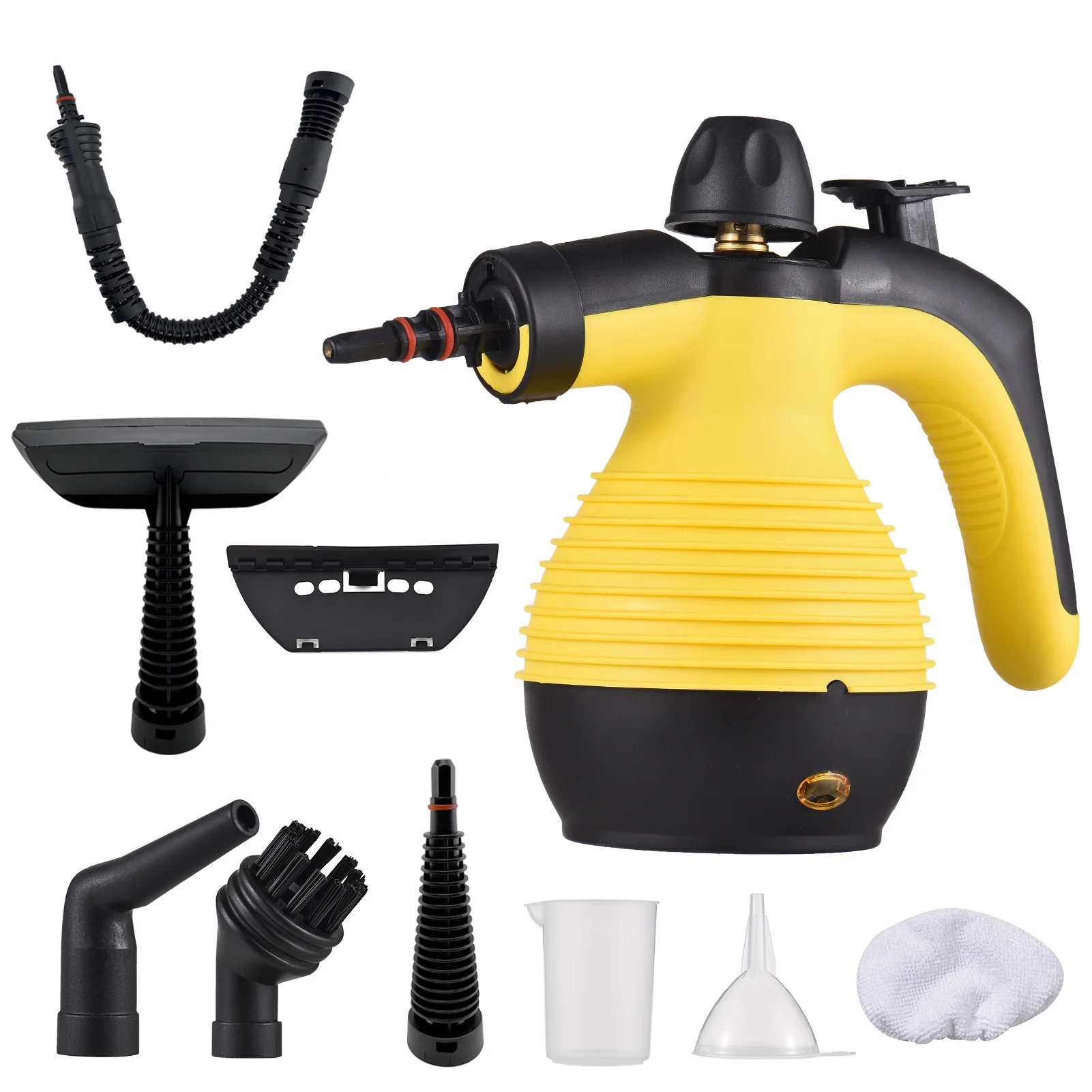 1050W Portable Handheld Steam Cleaner, Multi-Function High Temperature Steamer with 9 Attachments, Deep Cleaning for Oven, Stove, Shower, Tile and Car Interior, US Plug