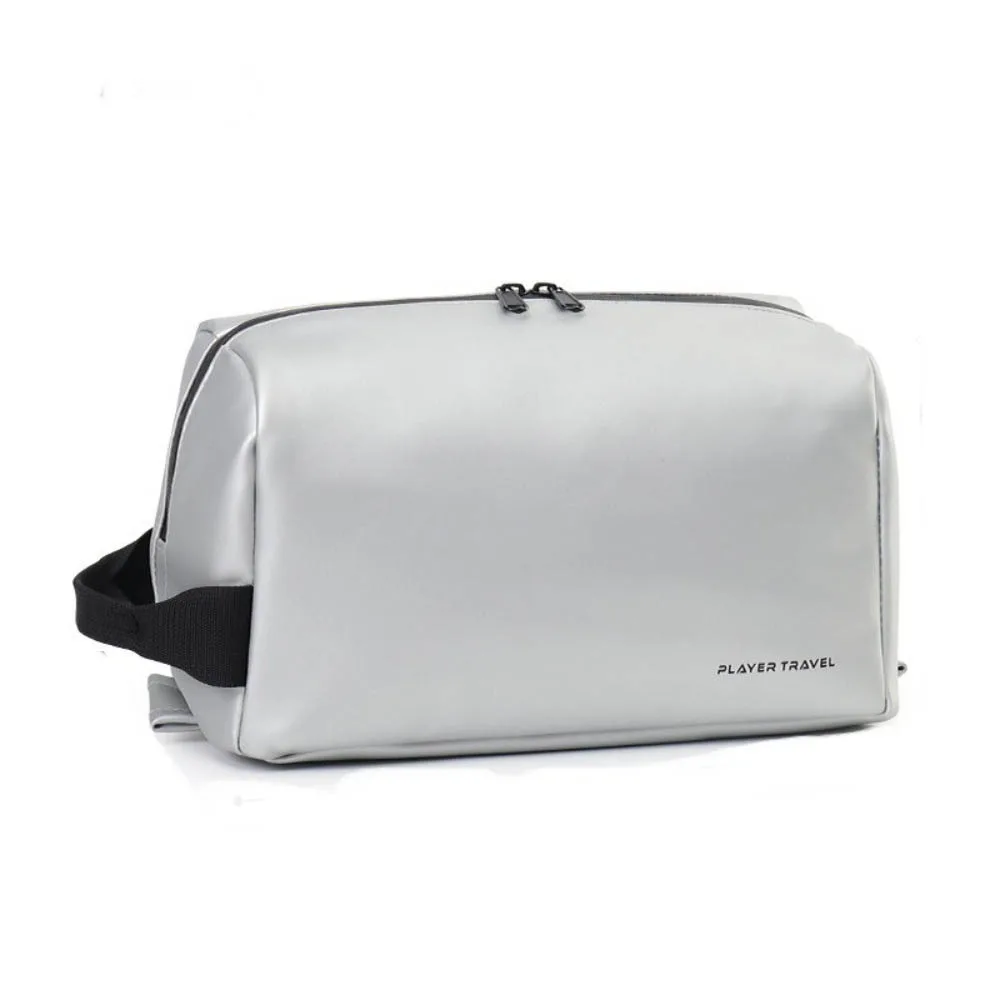 

Waterproof Man Cosmetic Bag Handheld Lightweight PU Toiletry Bag Dry and Wet Separation Large Capacity Makeup Bag Travel
