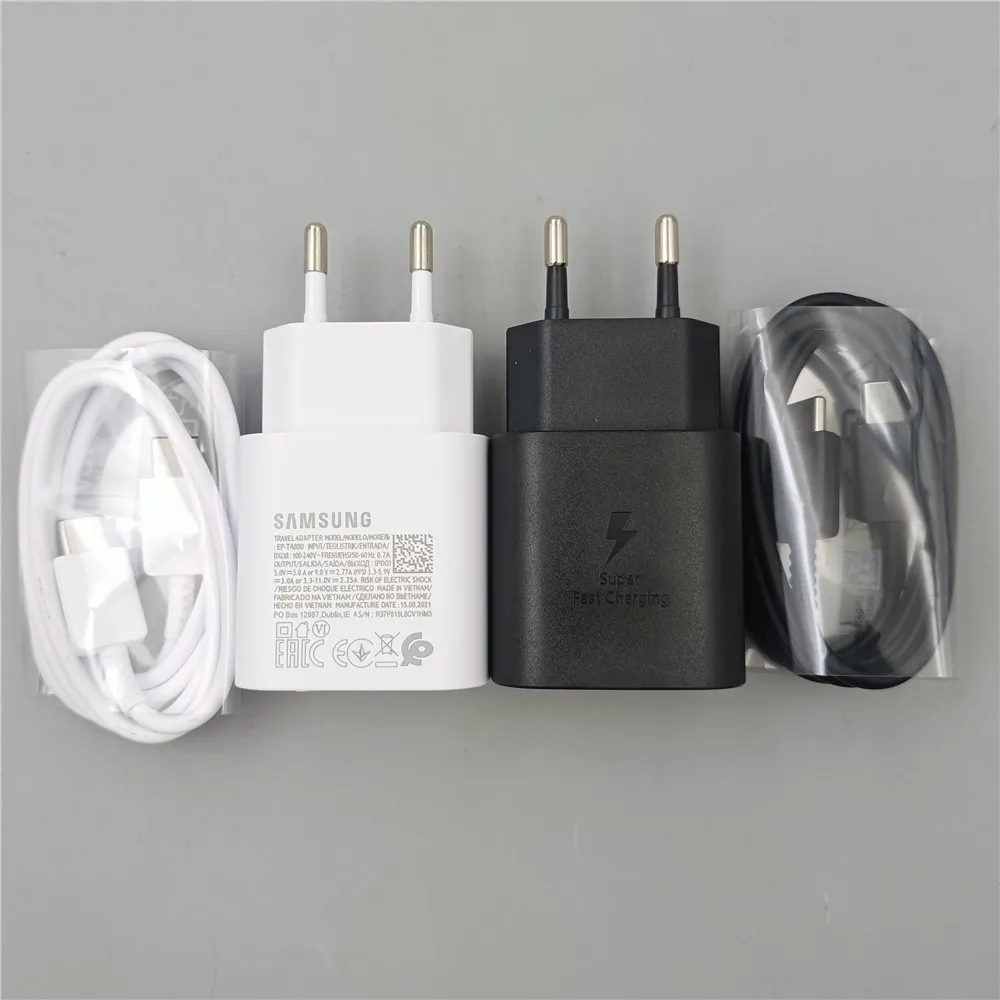 Samsung USB C Charger 25W Super Fast Charging Power Chargeur EU US UK Adapter For Galaxy S23 S22 S21 Plus FE A54 M54 Z Fold 5 4 - náhled 4