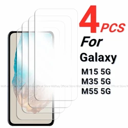2/4PCS Screen Protector For Samsung Galaxy M35 5G Tempered Glass Samsung Galaxy M15 M35 M55 5G Full Glue Screen Phone Glass Film