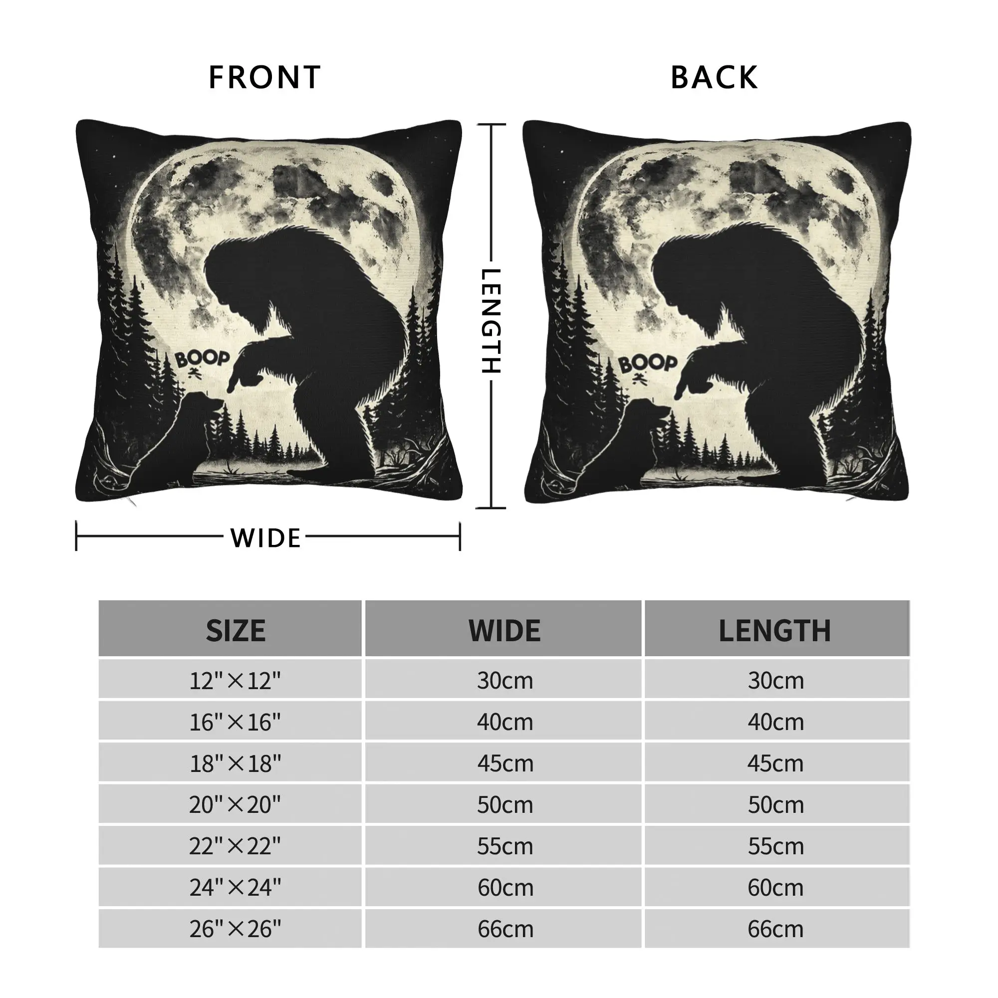 Fun Hand Boop Nose Labrador Bigfoot Sasquatch Full Moon Dog Pillow Cover  Soft Cushion Cover Novelty Pillow Case For Living Room