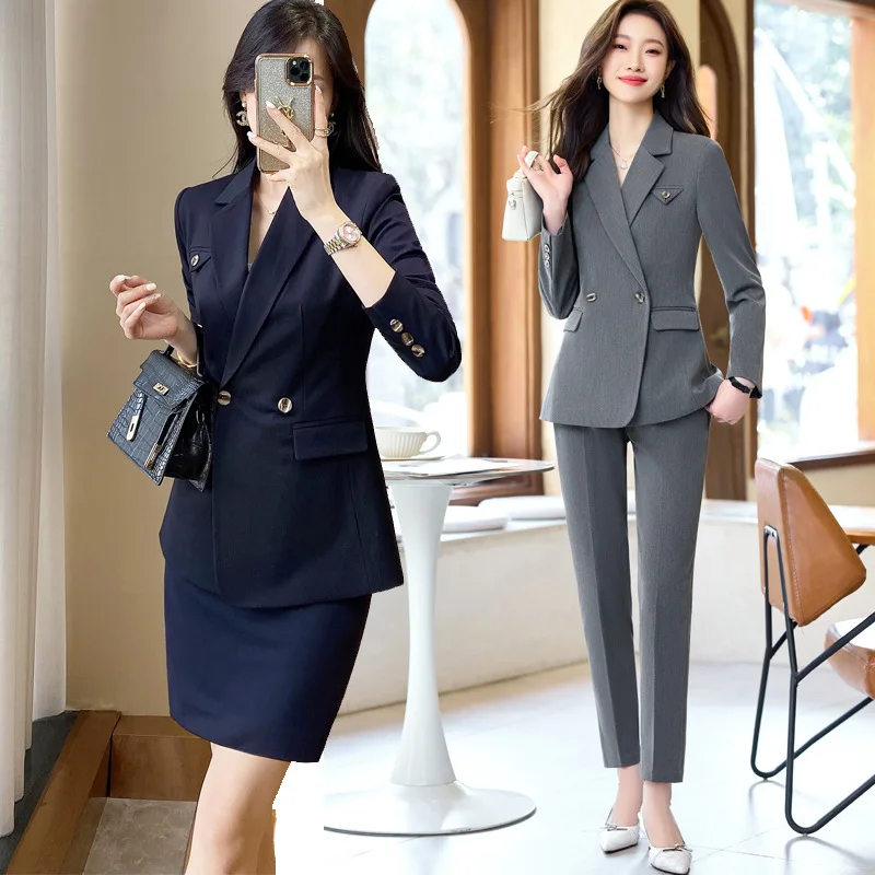 Suit Women's High Sense Spring and Autumn New High-End Temperament Goddess Temperament Work Clothes Business Clothing Suit Jacke