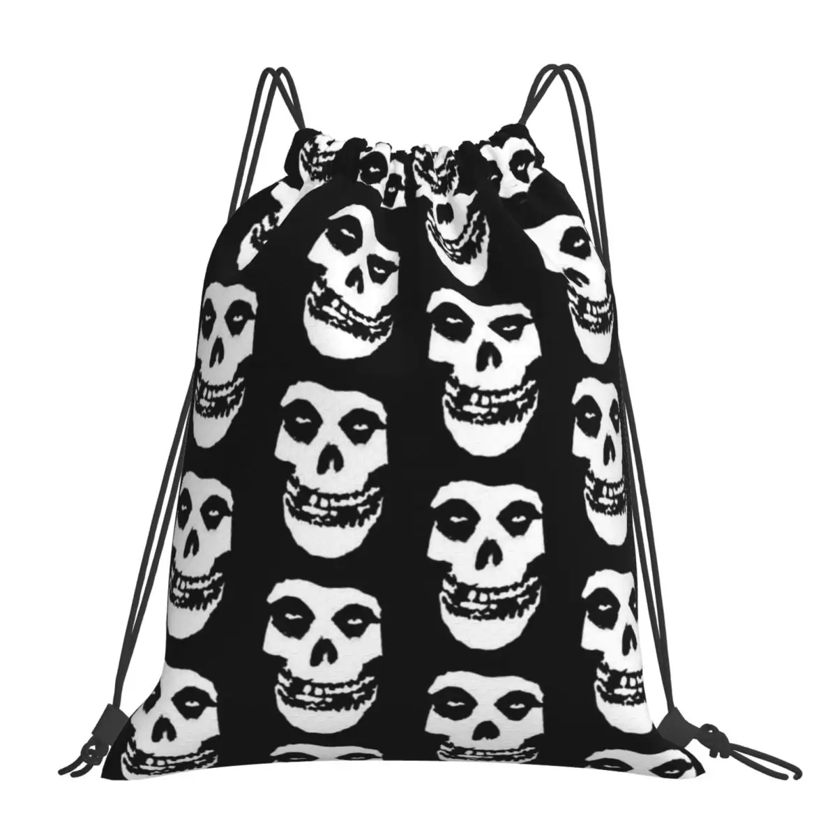 Misfits Band - Punk Rock Backpacks Portable Drawstring Bags Drawstring Bundle Pocket Storage Bag Book Bags For Travel School