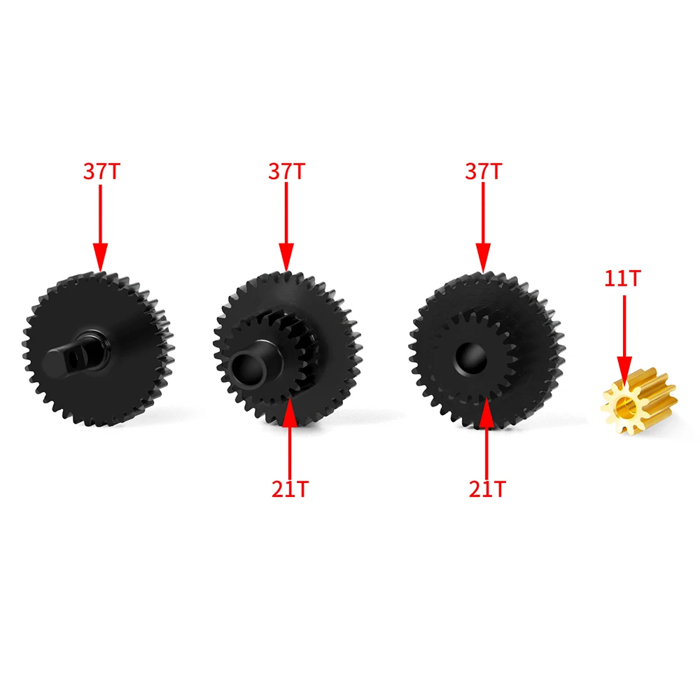 AXSPEED Steel Overdrive Underdrive Transmission Gear Pinion Set for 1/18 TRX4M Bronco Defender RC Crawler Car Upgrade Parts