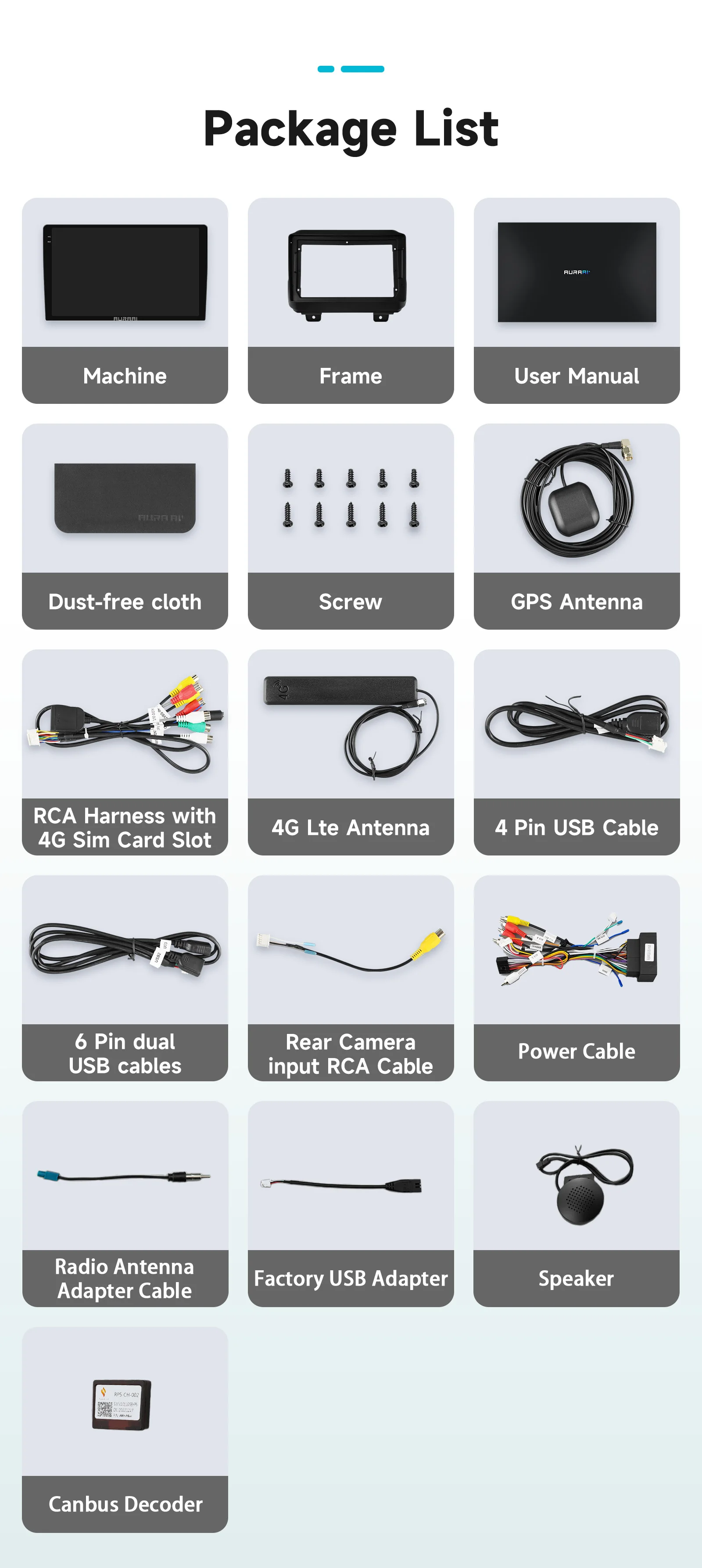 AURAAI X100 2Din Android Auto-Intelligent-Bildschirm für Jeep Wrangler JL Gladiator 2018 - 2021 UIS7870 DSP RDS GPS 4G BT ADAS 360CAM – Detail 35