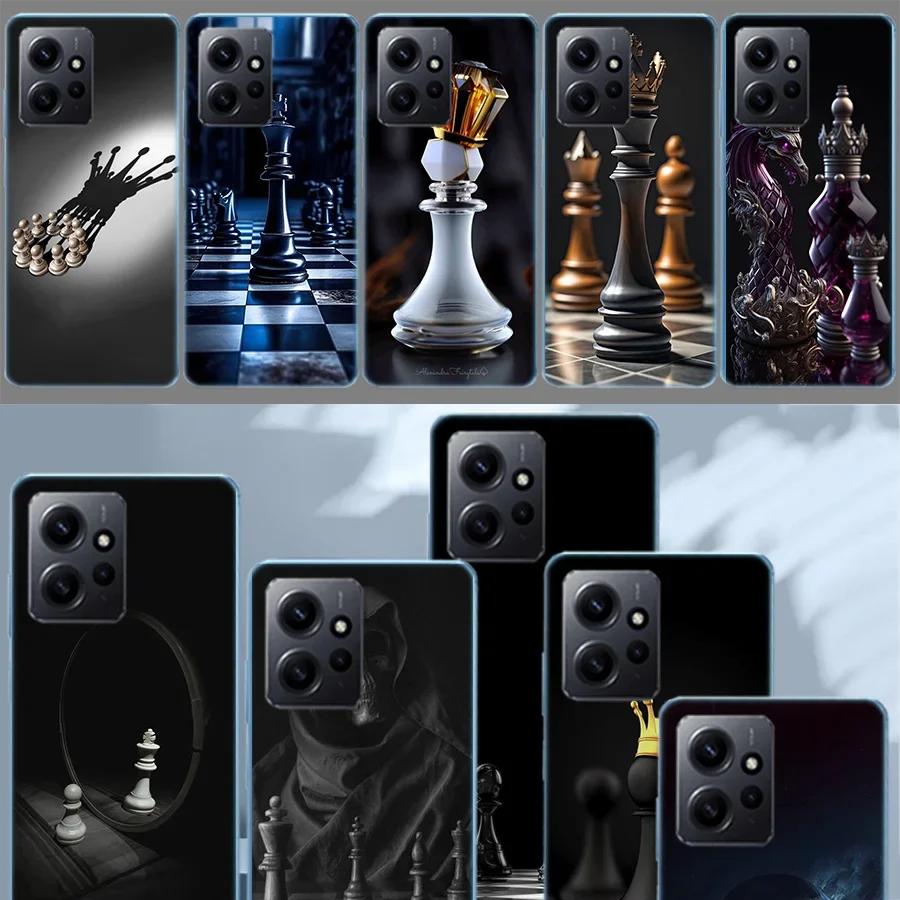 Competitive Chess Game Case For Xiaomi Redmi Note 12 11 Pro Plus 12S 11E 11T 11S 10 10S 9 9S 9T 8 8T Pro 7 6 5 Cover