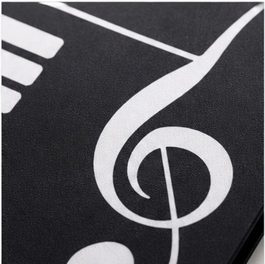 2Pcs Music Document Folder Creative Office File Organizer Black with 40 Pages Portable Fashion Paper Holder for School Office