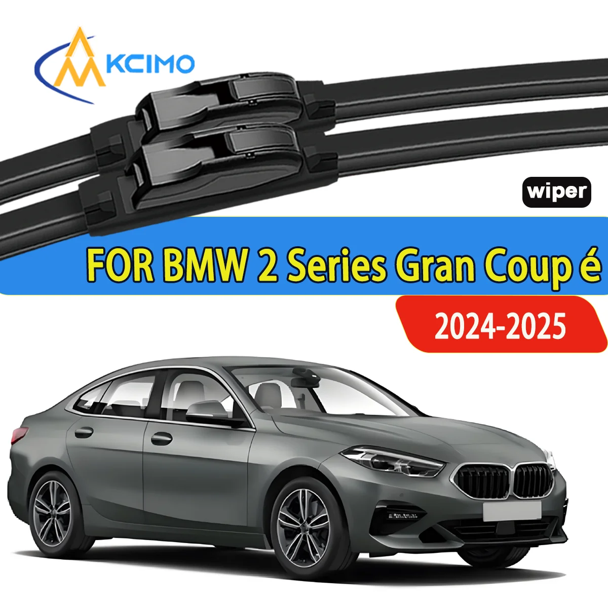 

2pcs Quality Windscreen Silent Black Car Rain Brush Suitable for BMW 2 Series Gran Coupé F74 2024-2025 Front Windshield Wipers