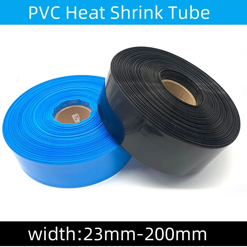 18650 Lip Battery PVC Heat Shrink Tube Pack Width 25mm~ 200mm Dia 16 - 127mm Insulated Film Wrap lithium Case Cable Sleeve