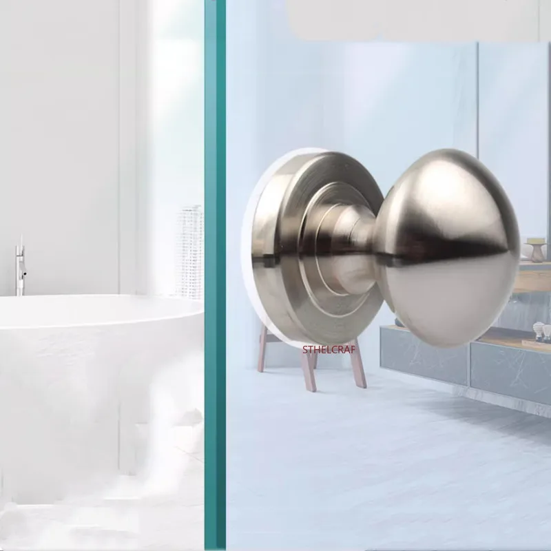 Zinc Alloy Barn Door Handles Indoor Bedroom Wooden Doors Round Single-hole Handles Wardrobe Door Drawer Knobs Furniture Hardware