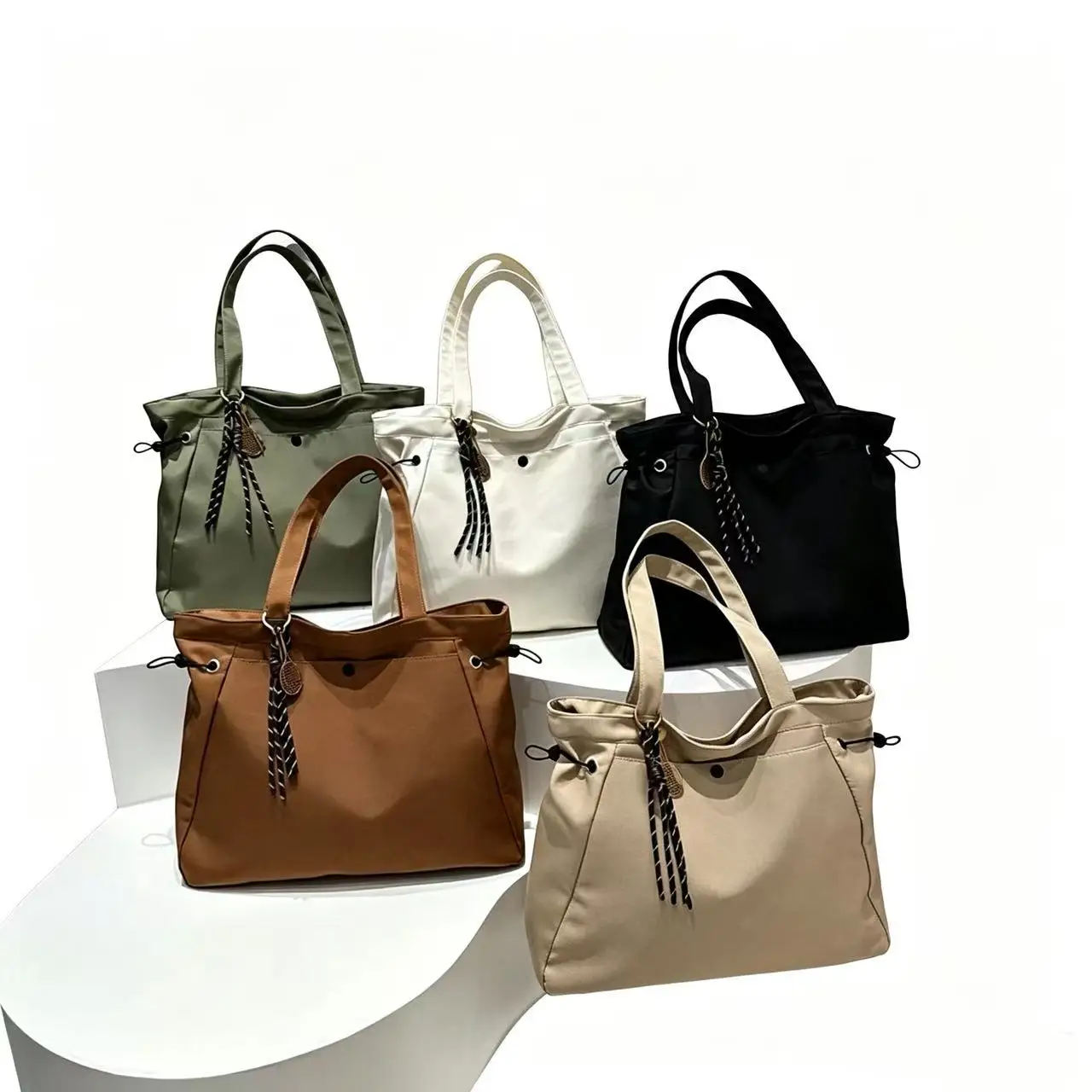 Oxford Cloth Large-Capacity Tote Commuter Bag for Women, Simple 2026 Spring/Summer New Vintage Casual Simple Fashion Shoulder Bag