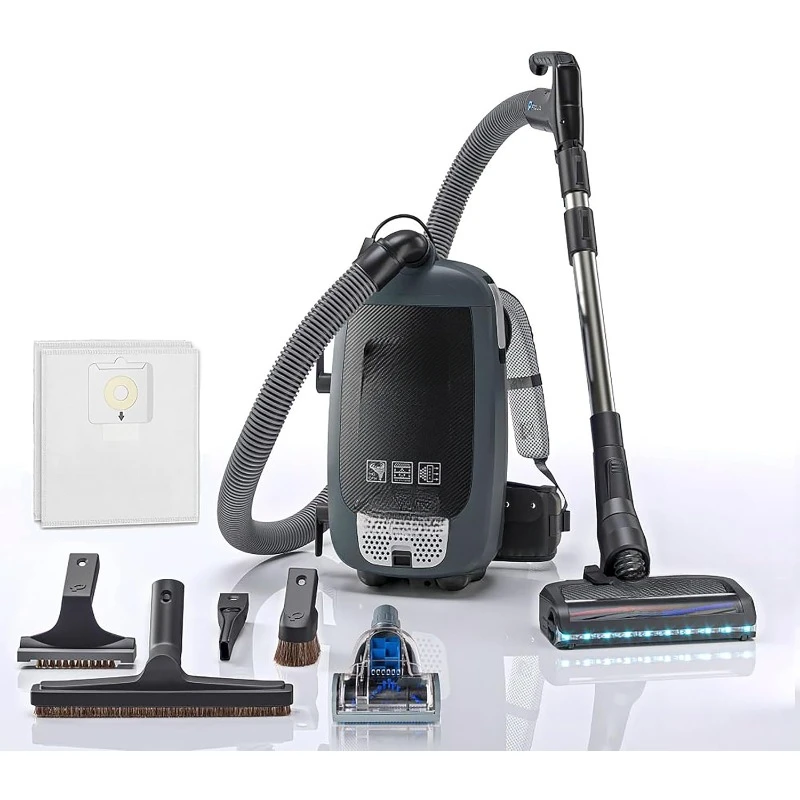 X8 Elite Canister Backpack Vacuum, Tools for Every Cleaning Task on Any Surface, Illuminating LED Lights, Adjustable Straps