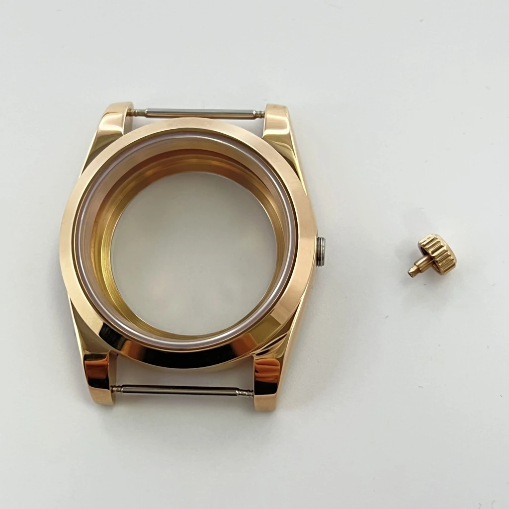 High Quality 36mm 40mm Rose Gold Case Sapphire Crysta Fit NH34 NH35 NH36 NH38 NH39 NH70 NH72 ETA2824 PT5000 Movement