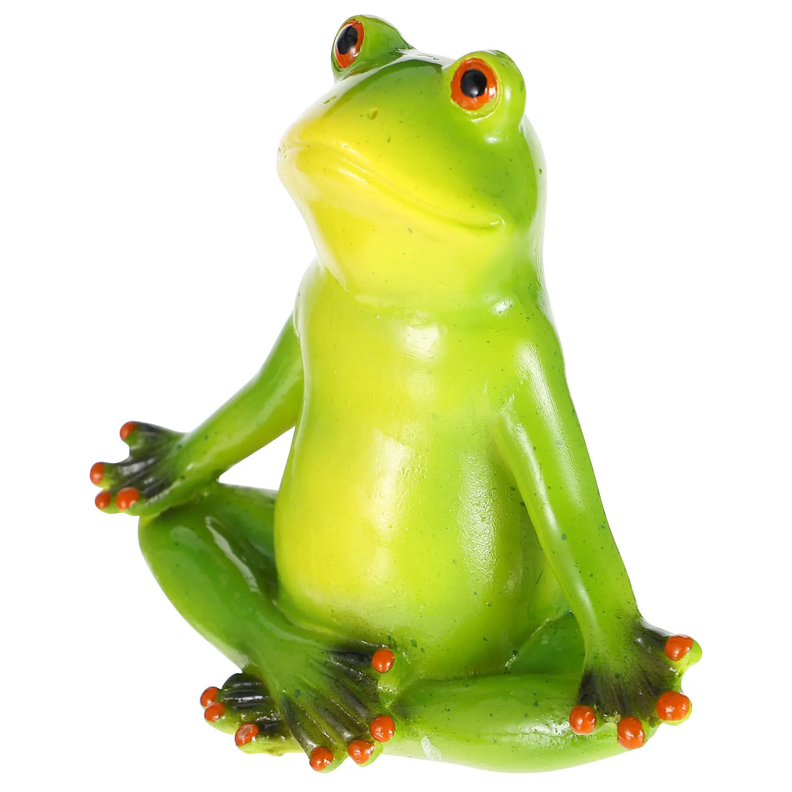 

Yoga Frog Resin Statue Miniature Vivid Hand Painted Durable for Garden Home Car Desktop Decoration Resin for Garden