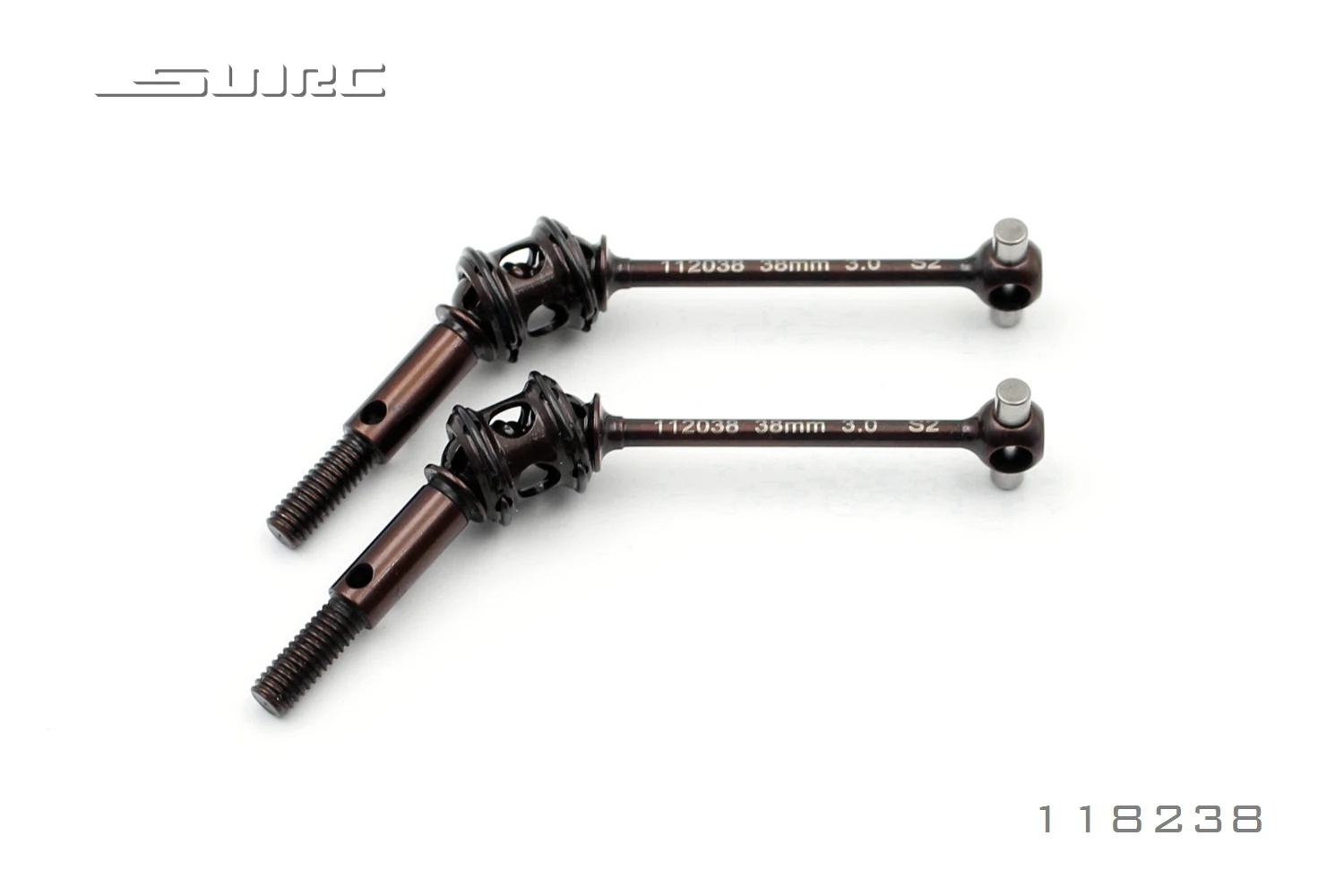SN-RC 1:10 ملحقات RCA 112038 118238 118239 118240 مم ثلاثة أقسام من المفصل العالمي ROD CVD (فولاذ زنبركي) - دبوس 3 مم (2)