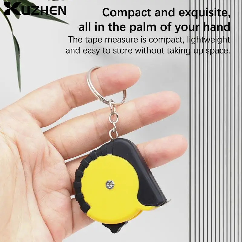 Mini Steel Tape Measure Keychain Multi-purpose Tape Measure With Keychain Small Soft Steel Ruler Portable Gift