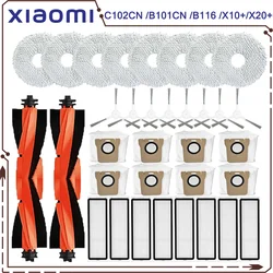 Kompatybilny z Xiaomi Mijia Omni 2 C102CN, B101CN, B116, X10 + X20+ Części zamienne Akcesoria Główna szczotka boczna Filtr Worek na mopa