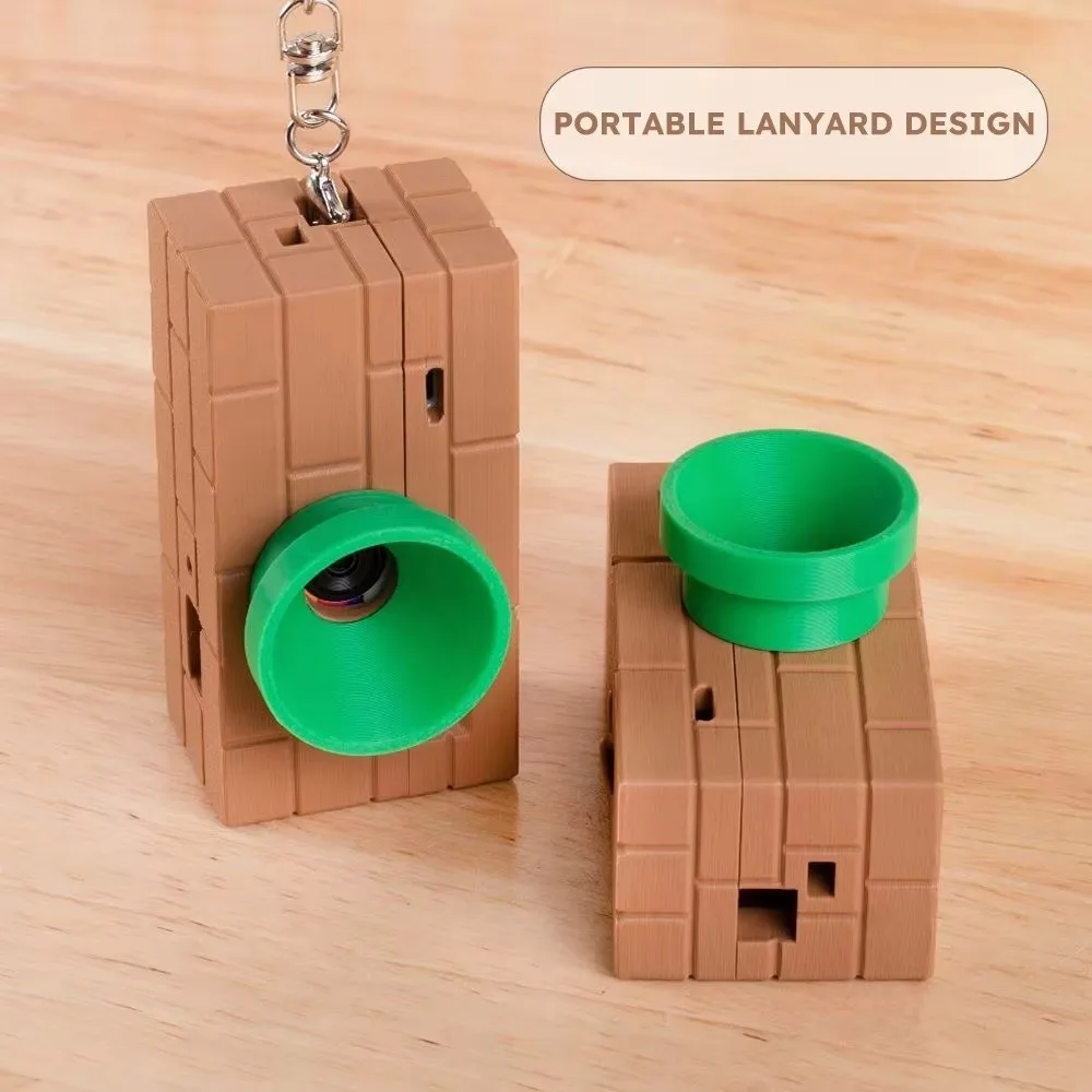 Brick Design Camera Case 3D Printed Multifunctional Digital Camera Magnetic Storage Box Mini Shockproof Protective Shell