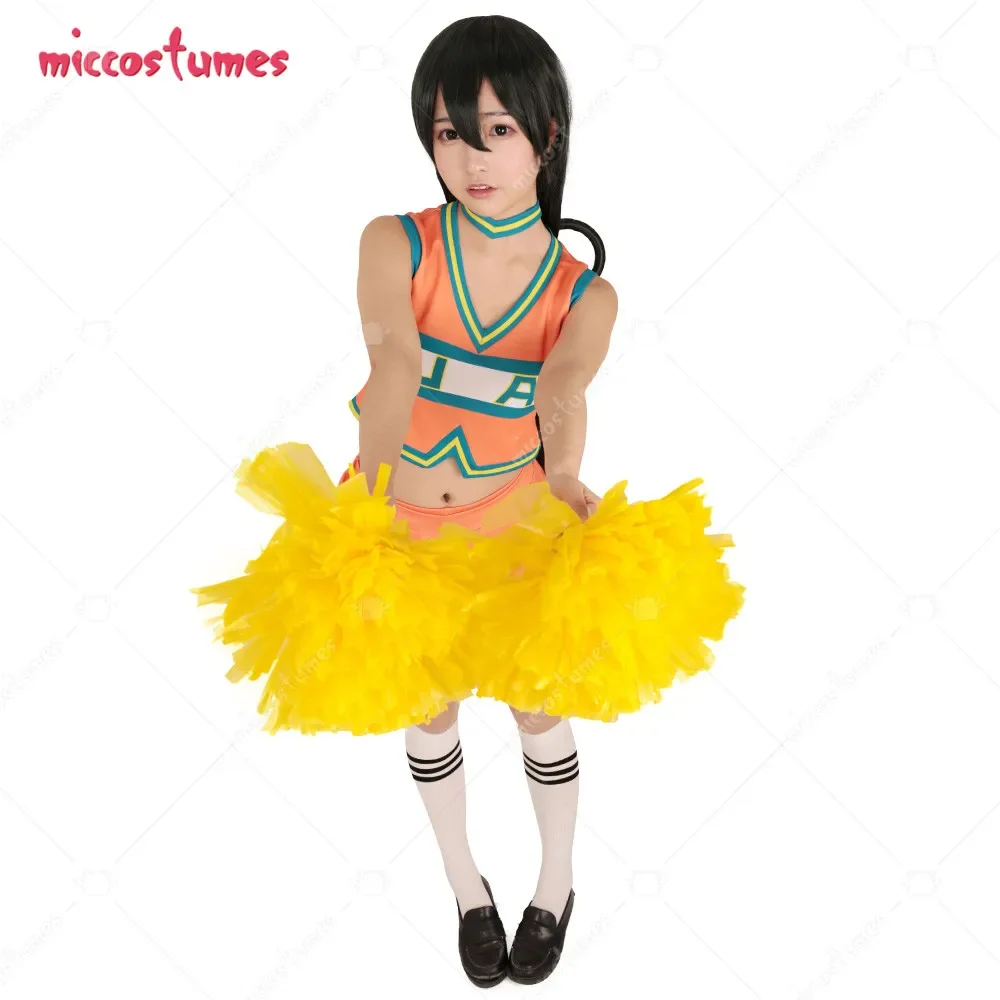 Women's Cheerleader Uniform SchoolWomen Cosplay Uniform Cosplay Costume  Dress+Cheerleading Poms image 2