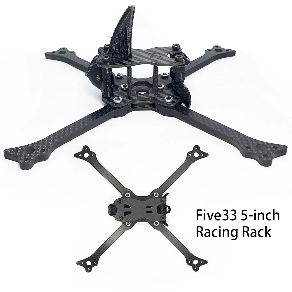 5inch Carbon Fiber Frame with 5mm Arms Racing Drone Frame Carbon Fiber Quadcopter Frame Kit for Five33 FPV RC Quadcopter Drone