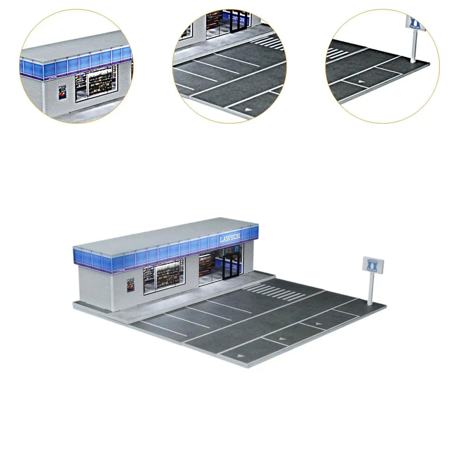 1:64 Model samochodu gablota miniaturowa scena na figurki samochodowe zabawki