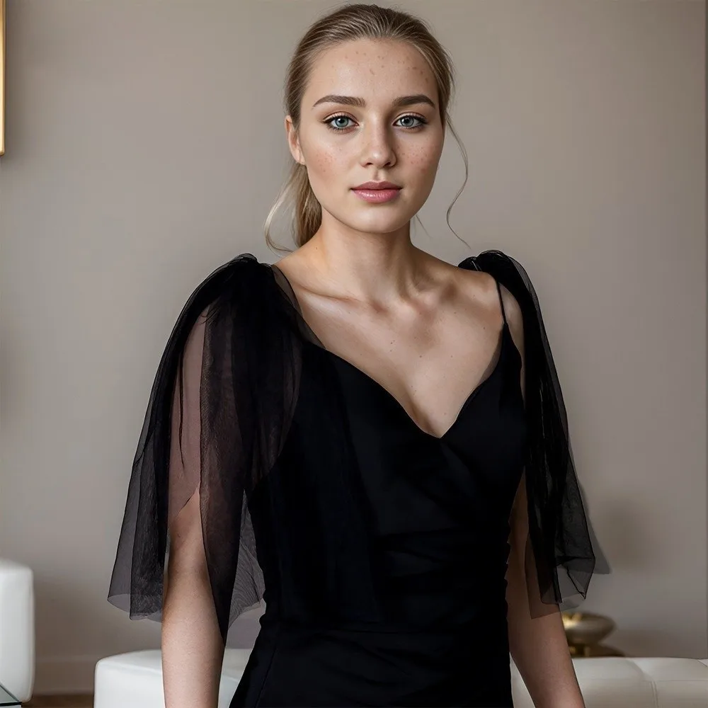 Nuove soffici maniche da sposa tinta unita staccabile copertura del braccio guanti da banchetto in rete sciolta regalo