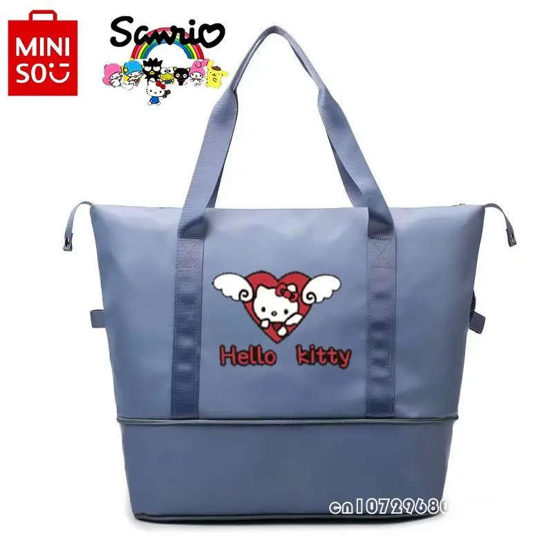 HelloKitty-Sac de voyage de dessin animé pour femme, sac de rangement pour femme, grande capacité, emballage pour la maison, à la mode et de haute