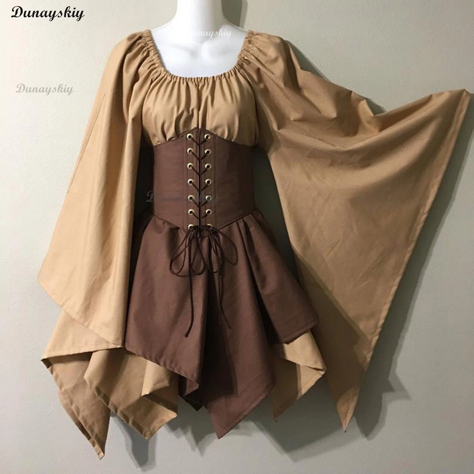 Средневековый винтажный костюм феи эльфа на Хэллоуин, косплей, дворец Виктория для женщин, бандажное рождественское платье принцессы в стиле пэчворк, праздничное платье