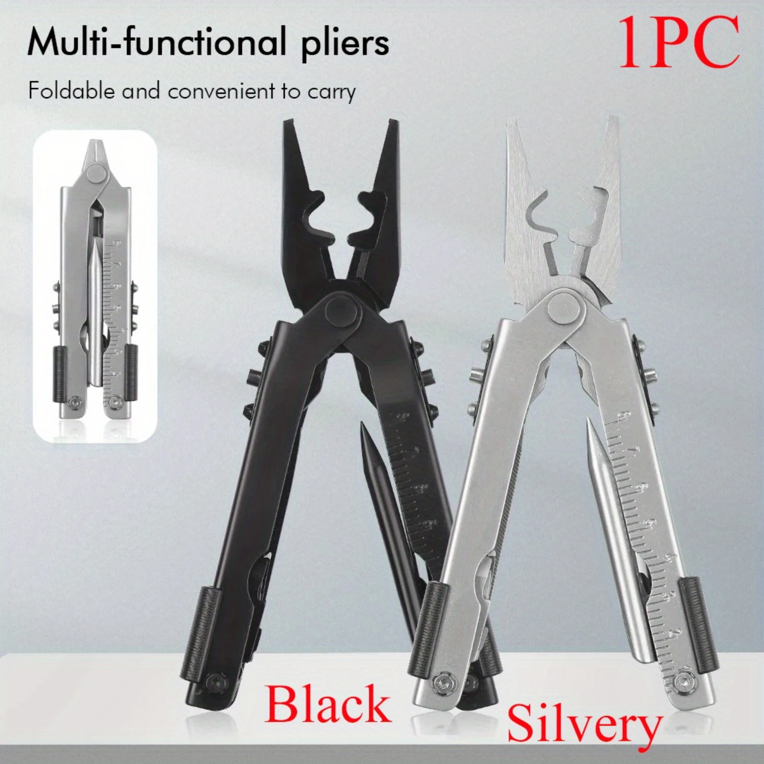 1pc Ultimate 12-in-1 Multi-Functional Pliers Set - Versatile Camping Tool with Pocket , Bottle Opener, Heavy-Duty Wire Cutter, &