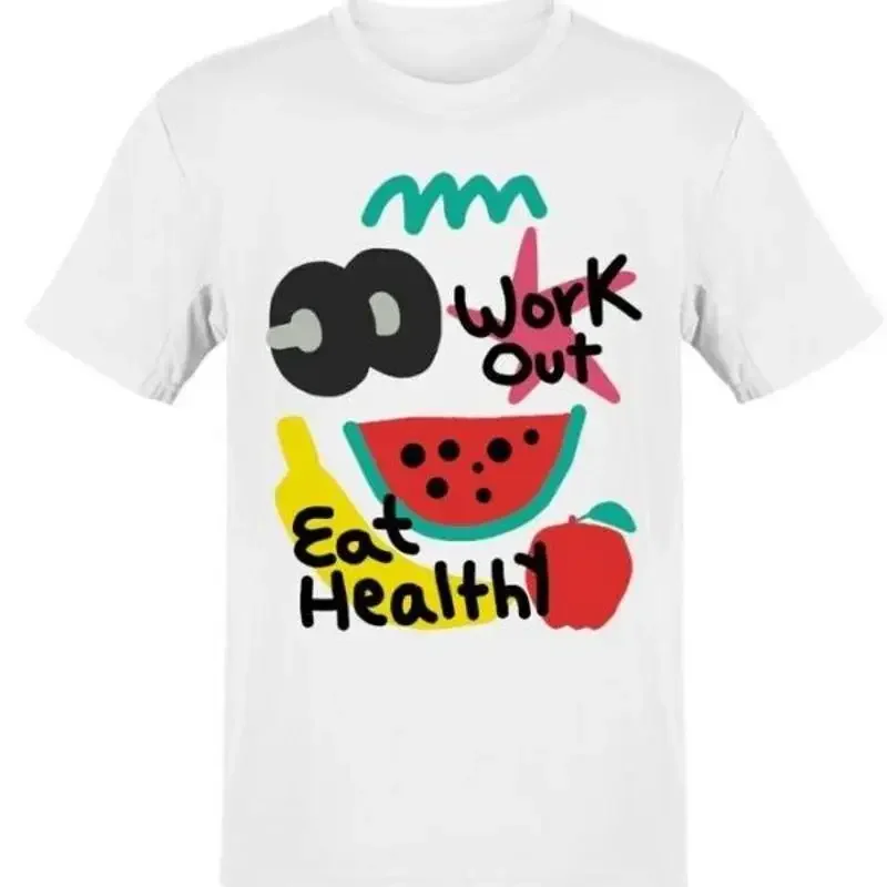 Eat Healthy T Shirt 2025 Size S 5Xl