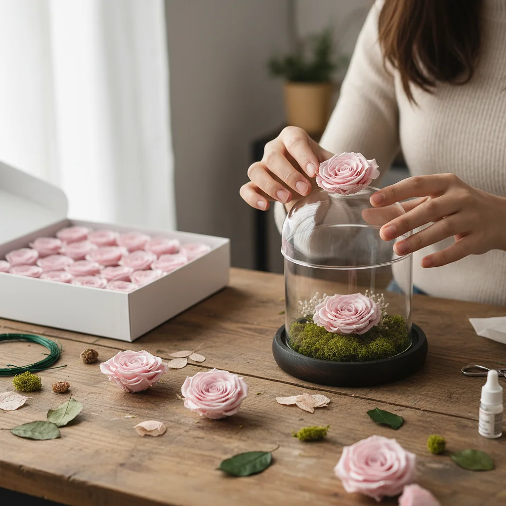 Soap Rose Flower Head Artificiale Real Touch Bloom per Bouquet fai da te Compleanno San Valentino Matrimonio Festa della mamma Regalo Decorazione per eventi