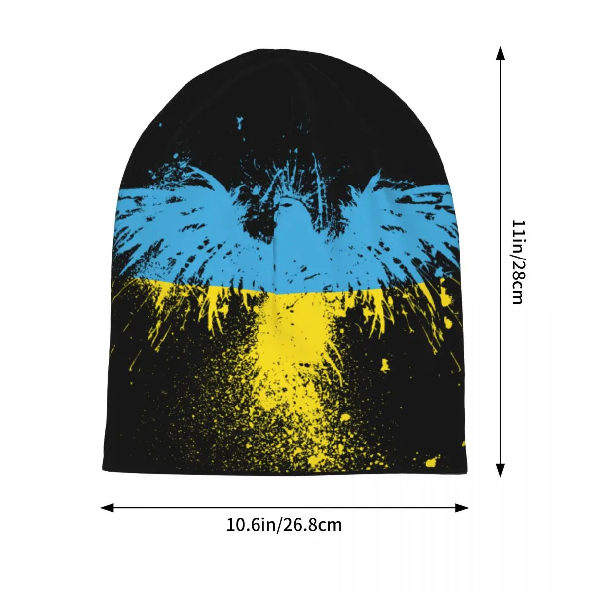 Ukraine Ukrainian Flag Symbol Bonnet Hats Hip Hop Street Skullies Beanies Hat Men's Women's Warm Dual-use Caps