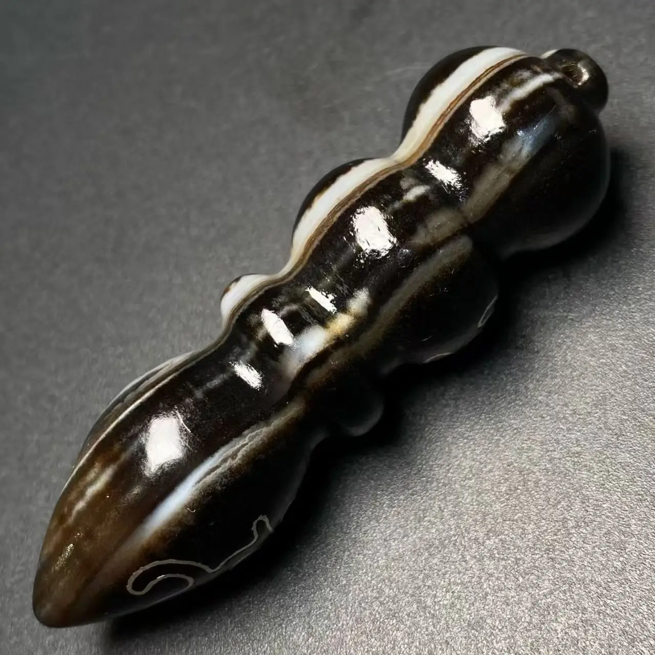 قطعة أثرية للعين السماوية من المواد القديمة مرصعة بستة أحرف تحليل السماوية تميمة قوية حبة تببتية قابلة للجمع #6