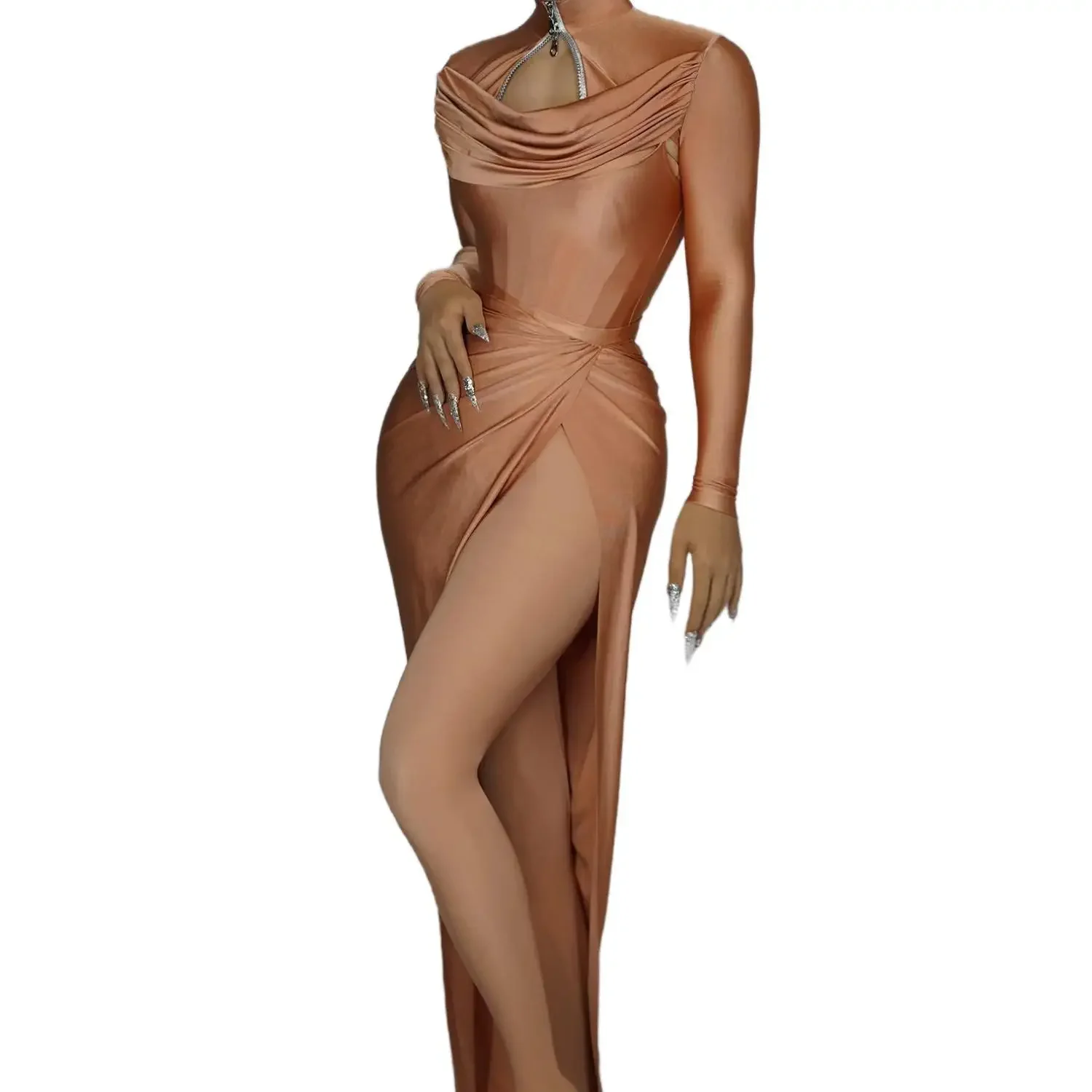 

2024 Ladies Sexy Tie Dye Halter Dress Women Fashion 3-Piece Set Dresses Female Chic Fashion Prom Gown Party Vestidos Duobian