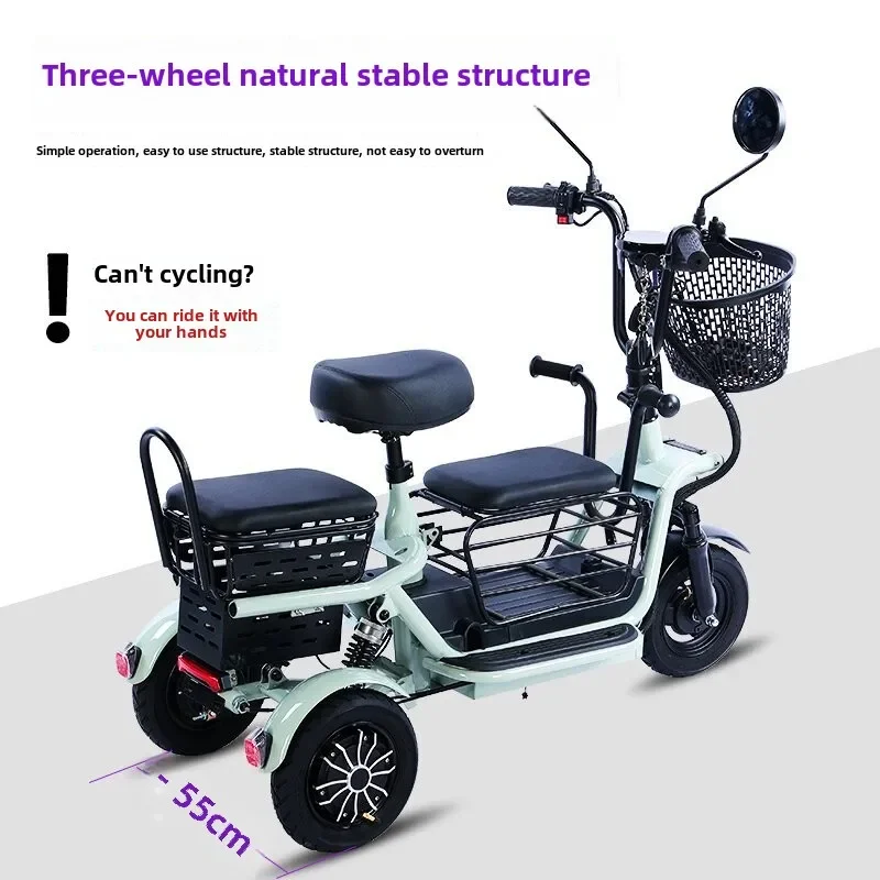 Foldable Electric Scooter Electric Tricycle Helps Leisure Tricycle Fold Three Wheels