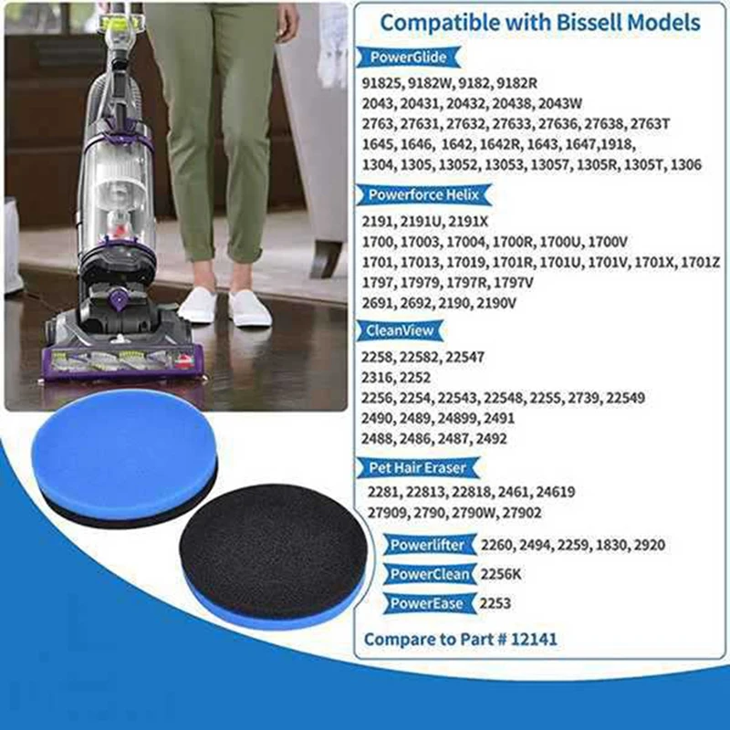 เปลี่ยน Pre-Motor Filter สําหรับ Bissell Febreze 2252 10093 Cleanview & Powerglide สัตว์เลี้ยงตรงสูญญากาศ,ส่วน 12141
