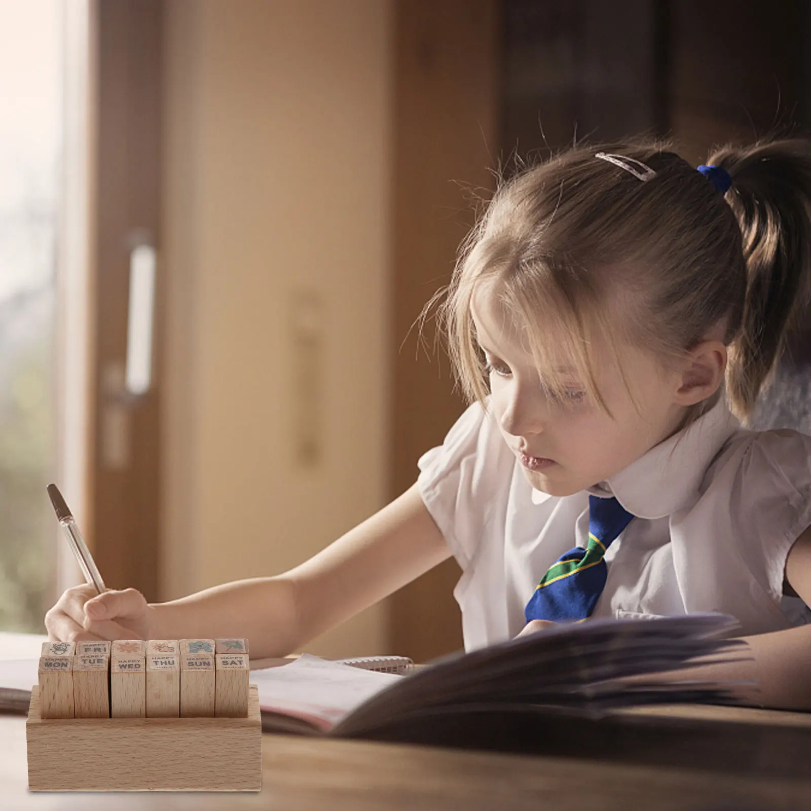 

12Pcs Wooden Durable Diary Scrapbook Planner DIY Craft Making Journal Diary Wood