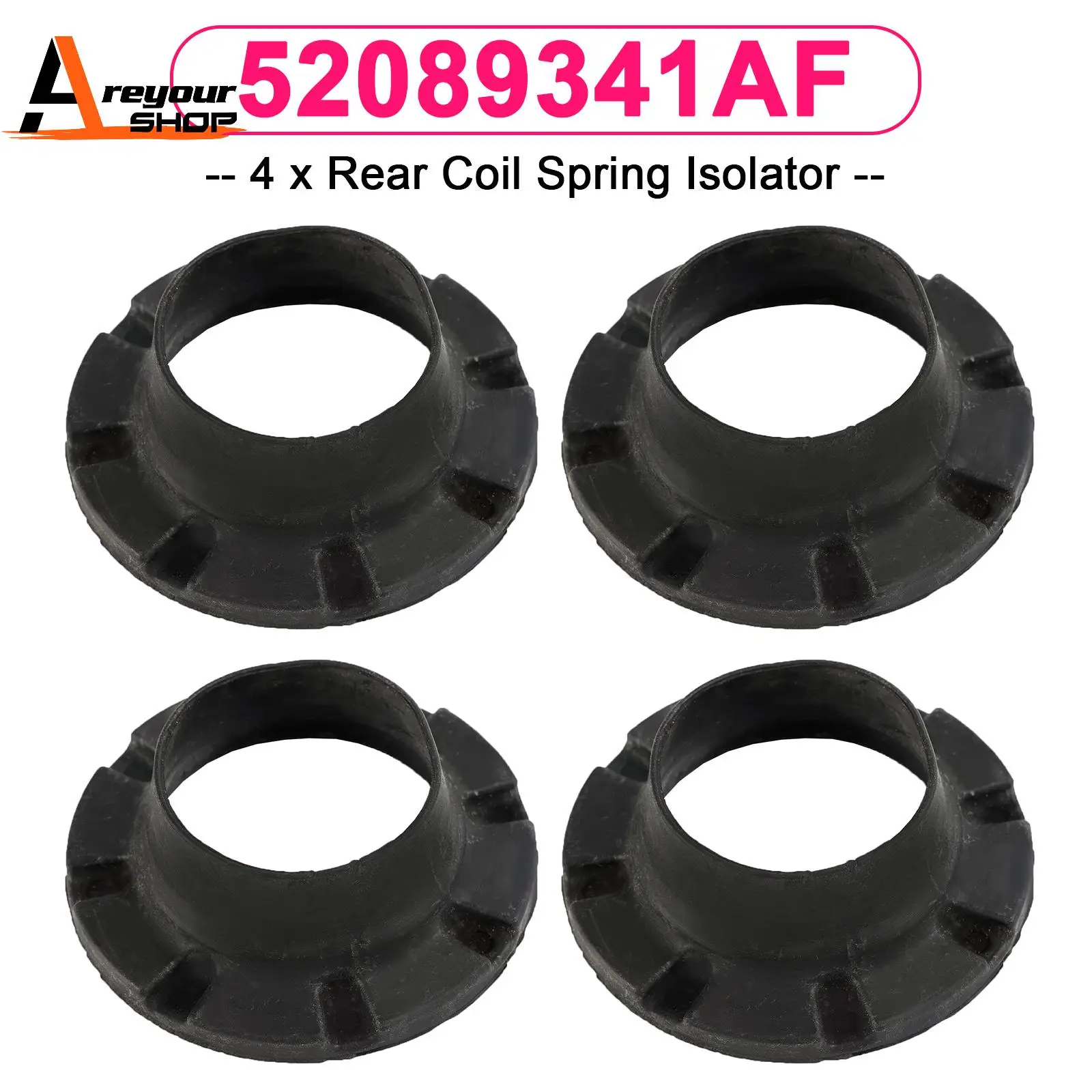 

4x изолятор задней винтовой пружины 52089341AF для Jeep Grand Cherokee WK 2005 2006 2007 2008 2009 2010