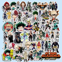 50pcs My Hero Academy Cartoon Waterproof Stickers Luggage Motorcycle Notebook Cartoon Anime Series Stickers