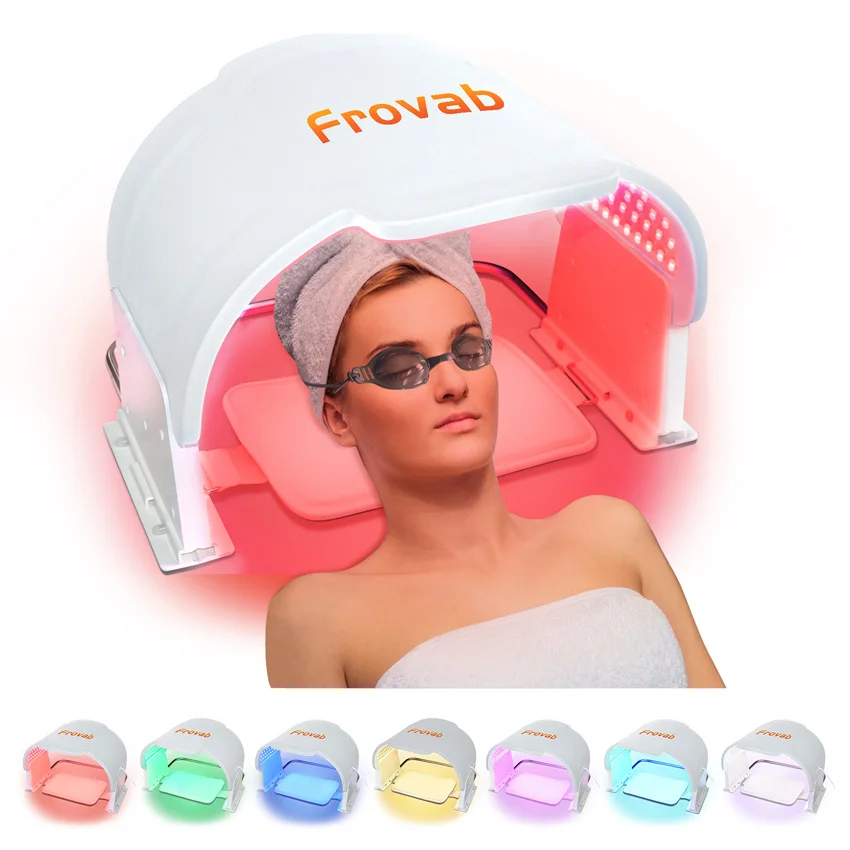 Máscara Facial de silicona con luces Led, máquina de terapia de luz roja PDT, rejuvenecimiento Facial y corporal para arrugas, reafirmante de la piel, 7 colores, 990 piezas