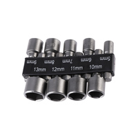 9 Pcs Hexagon Shank Screwdriver Bits Metric Sockets Set Strong Sleeve Non Magnetic Adapter Hand Tools DIY Repair