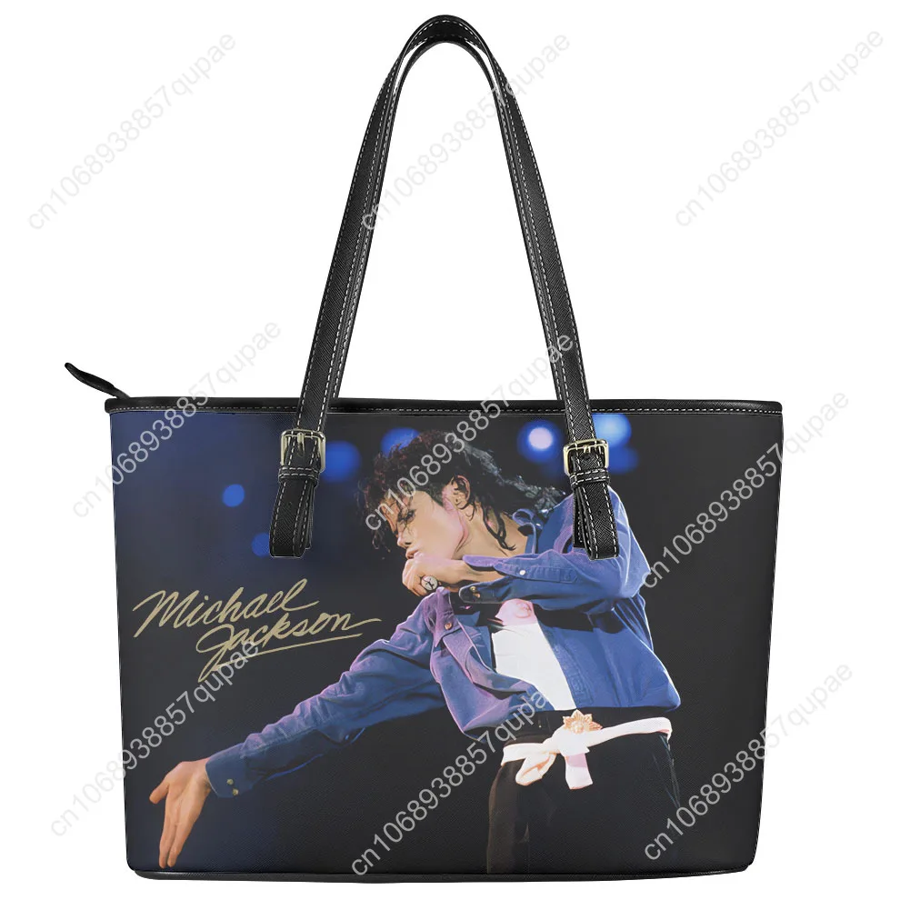 Michael Jackson Custom Handbag Womens Dance Moonwalk Personalized Tote Bag Shoulder Bag Business Leather Purse Travel Bag Gift