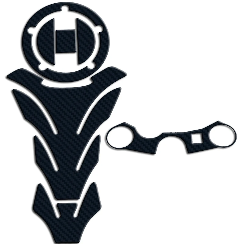 ل GSXR GSX-R600 750 1000 K3 K4 K5 K6 K7 K8 K9 L1-L6 الكربون خزان غطاء ملصق خزان الوسادة شوكة الثلاثي شجرة العلوي المشبك مائي