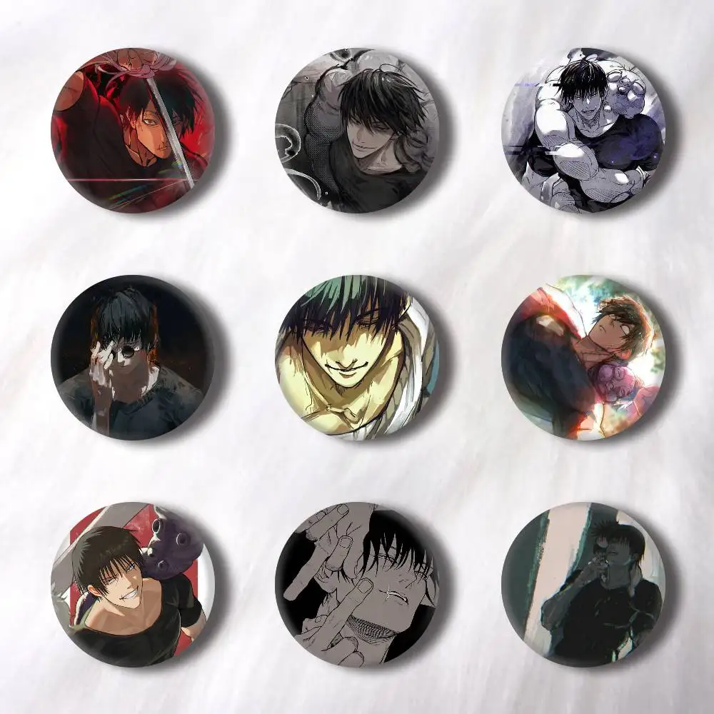 Anime TOJI FUSHIGURO  Creative Round Button Badges Pin Brooch Backpack Jewelry Gift