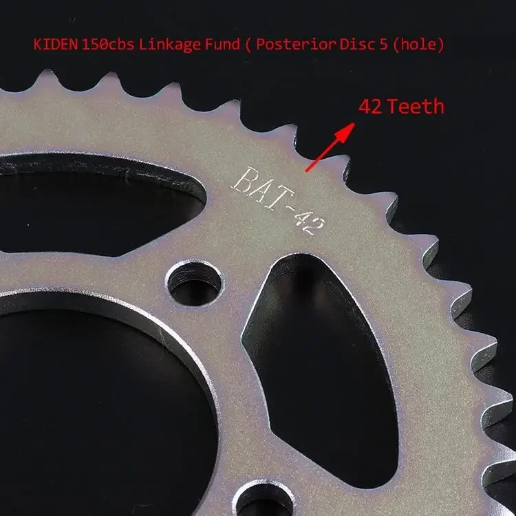 دراجة نارية سلسلة كبيرة لوحة 5 حفرة Cbs الأسنان ل Kiden Kd150-f v z l j h g