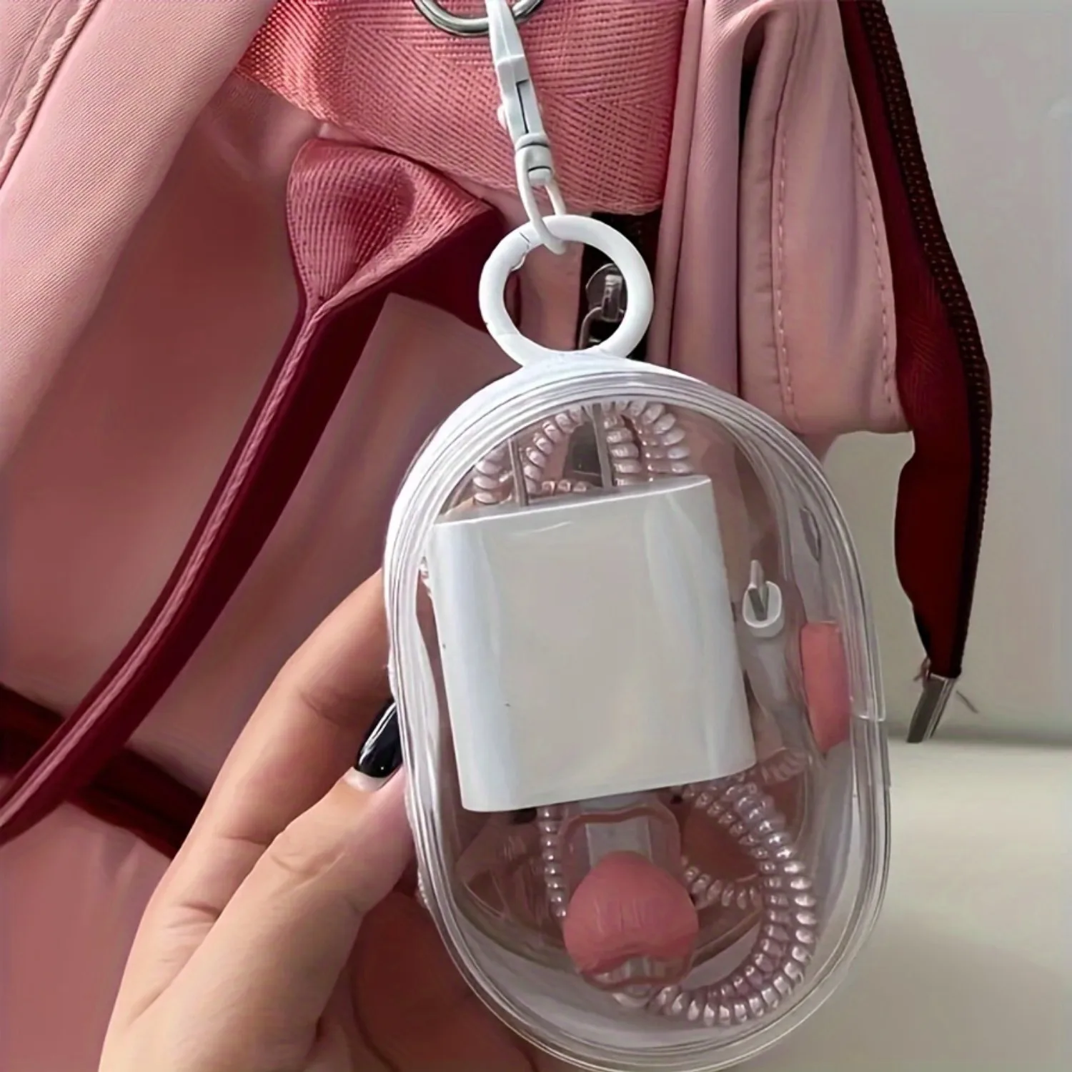 Round Transparent Tech Storage Bag 1