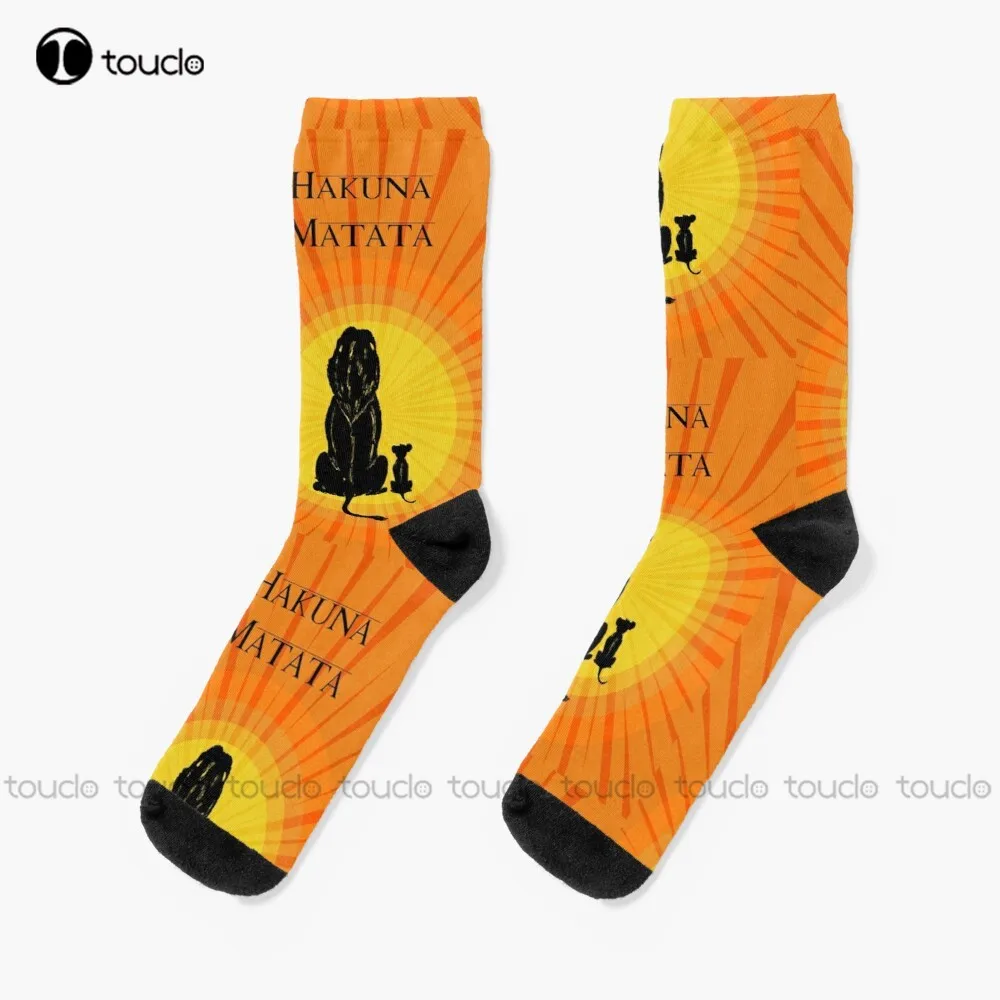 

Hakuna Matata Socks Slipper Socks For Men Street Skateboard Socks 360° Digital Print Comfortable Best Girls Sports Funny Gift